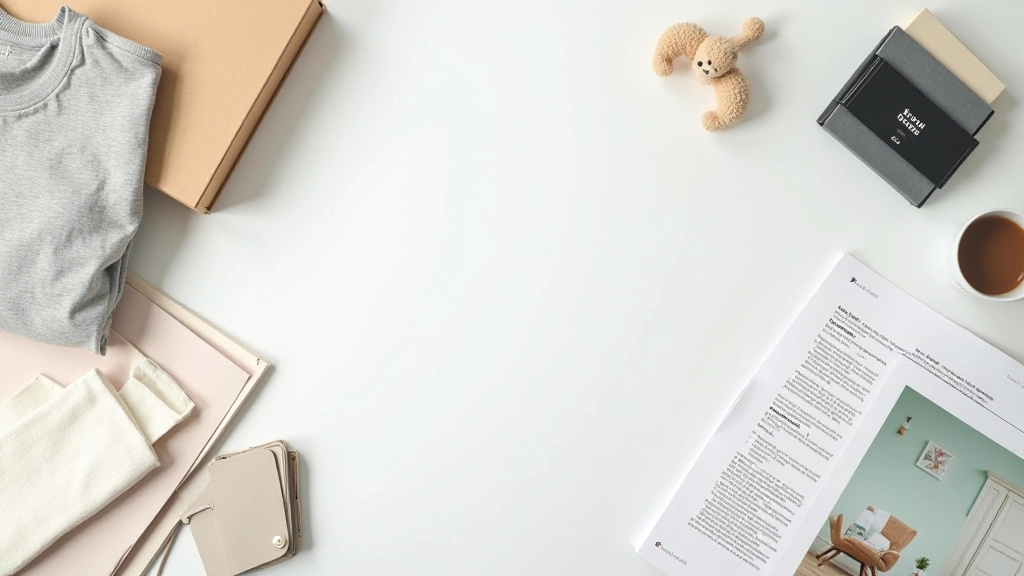 Verschiedene Konsumgüter nebeneinander arrangiert: Möbel, Kleidung, Versicherungsdokumente, Haushaltsgegenstände